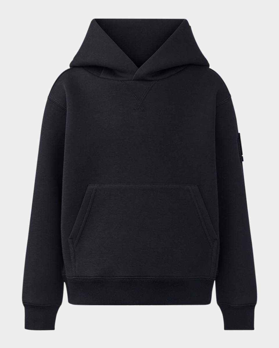 Kid's Dru Double-Face Jersey Logo Hoodie, Size 2-6